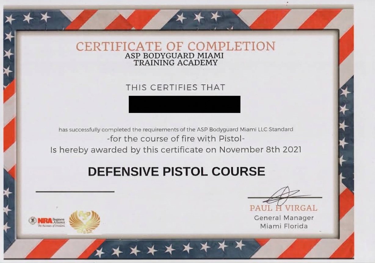 Diploma and accredited training certificate