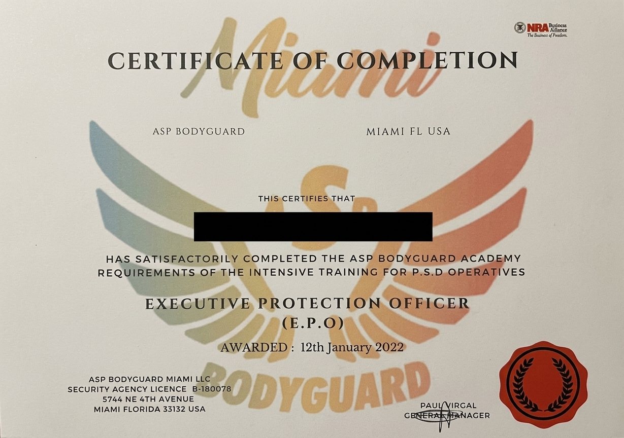 Diploma and accredited training certificate